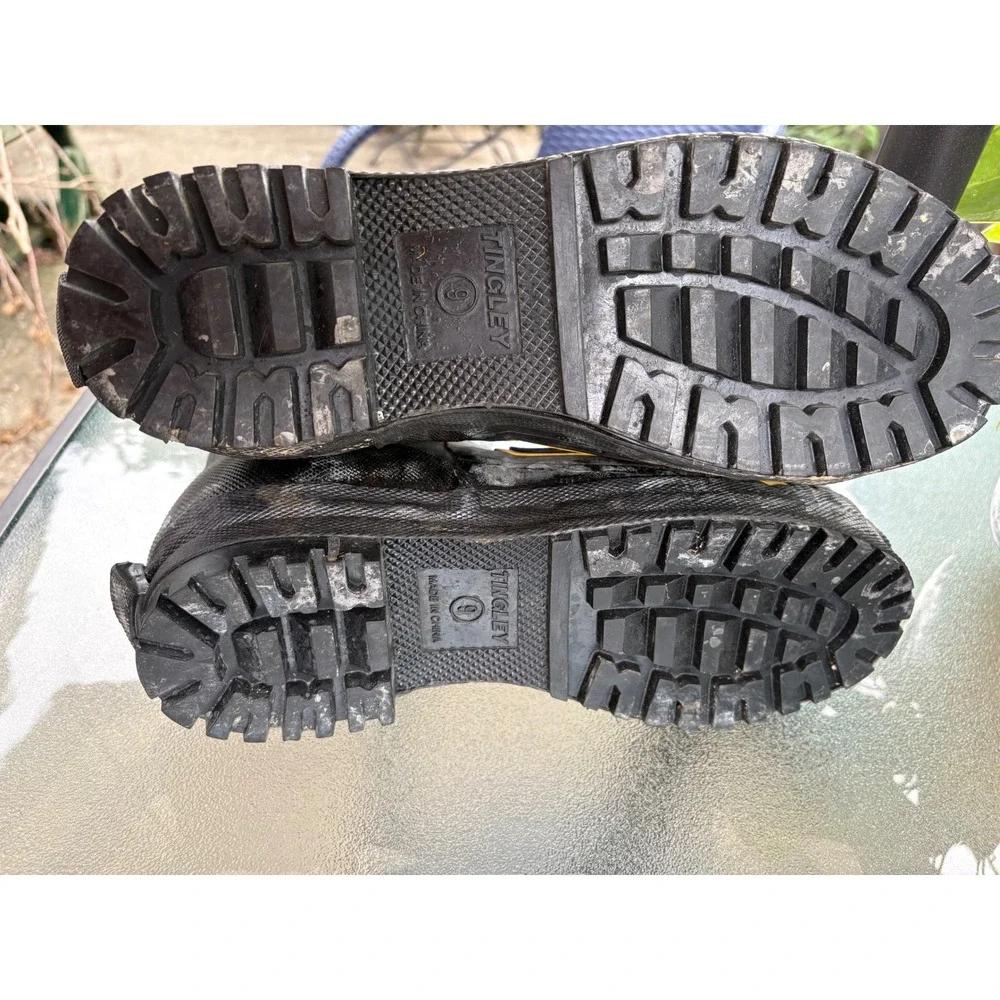 Tingley Sigma MB816B‎ Men 9 Rubber Metatarsal Steel Toe Work Boots Black Yellow
